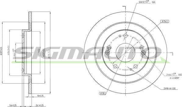 SIGMAUTO DBC208S - Тормозной диск autospares.lv