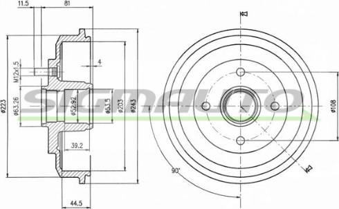 SIGMAUTO DR5591 - Тормозной барабан autospares.lv