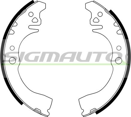 SIGMAUTO SFA661 - Комплект тормозных колодок, барабанные autospares.lv