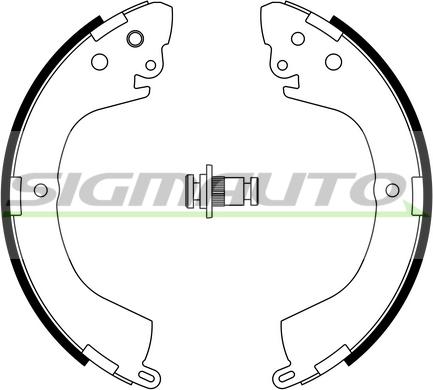 SIGMAUTO SFA824 - Комплект тормозных колодок, барабанные autospares.lv