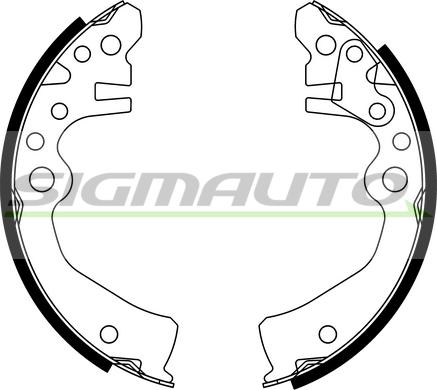 SIGMAUTO SFA878 - Комплект тормозных колодок, барабанные autospares.lv