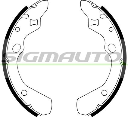 SIGMAUTO SFA775 - Комплект тормозных колодок, барабанные autospares.lv