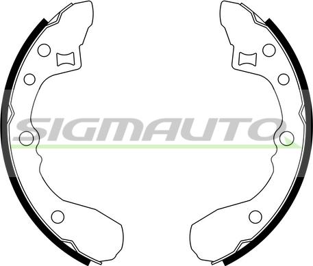 SIGMAUTO SFA773 - Комплект тормозных колодок, барабанные autospares.lv