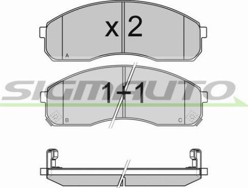 SIGMAUTO SPA991 - Тормозные колодки, дисковые, комплект autospares.lv