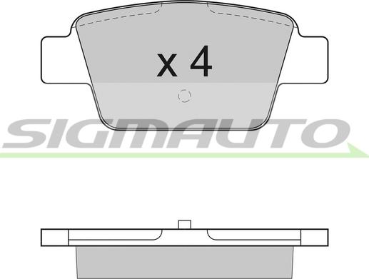 SIGMAUTO SPA947 - Тормозные колодки, дисковые, комплект autospares.lv