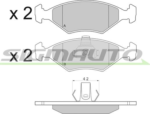 SIGMAUTO SPA959 - Тормозные колодки, дисковые, комплект autospares.lv