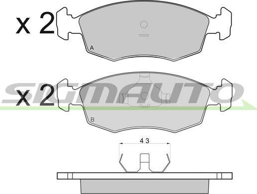 SIGMAUTO SPA950 - Тормозные колодки, дисковые, комплект autospares.lv