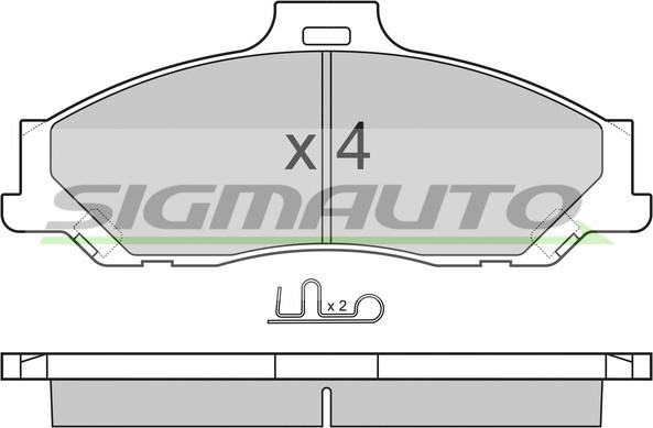 SIGMAUTO SPA905 - Тормозные колодки, дисковые, комплект autospares.lv