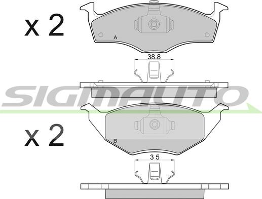 SIGMAUTO SPA914 - Тормозные колодки, дисковые, комплект autospares.lv