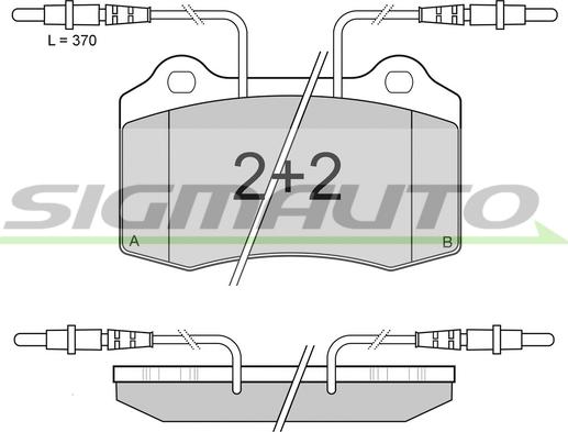 SIGMAUTO SPA985 - Тормозные колодки, дисковые, комплект autospares.lv