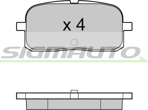 SIGMAUTO SPA988 - Тормозные колодки, дисковые, комплект autospares.lv