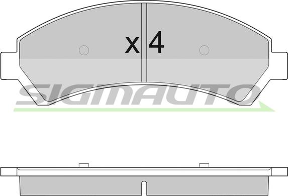 SIGMAUTO SPA920 - Тормозные колодки, дисковые, комплект autospares.lv