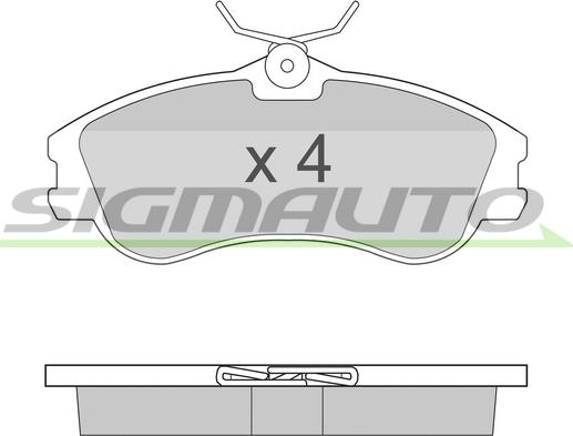 SIGMAUTO SPA921 - Тормозные колодки, дисковые, комплект autospares.lv