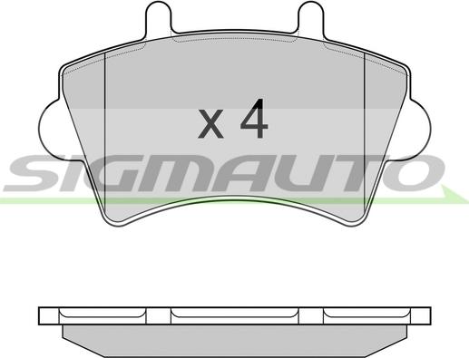 SIGMAUTO SPA975TR - Тормозные колодки, дисковые, комплект autospares.lv