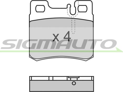 SIGMAUTO SPA495 - Тормозные колодки, дисковые, комплект autospares.lv