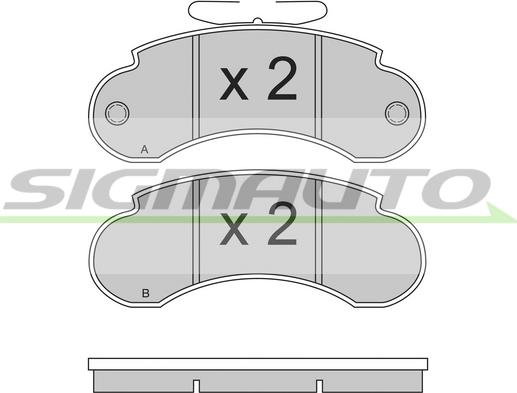 SIGMAUTO SPA490 - Тормозные колодки, дисковые, комплект autospares.lv