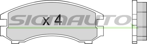 SIGMAUTO SPA441 - Тормозные колодки, дисковые, комплект autospares.lv