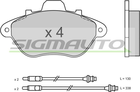 SIGMAUTO SPA465 - Тормозные колодки, дисковые, комплект autospares.lv