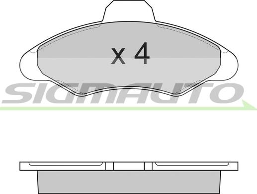 SIGMAUTO SPA462 - Тормозные колодки, дисковые, комплект autospares.lv