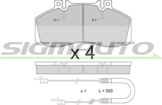 SIGMAUTO SPA409 - Тормозные колодки, дисковые, комплект autospares.lv