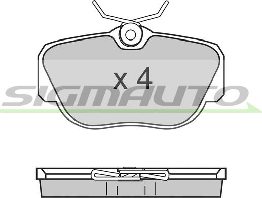 SIGMAUTO SPA425 - Тормозные колодки, дисковые, комплект autospares.lv