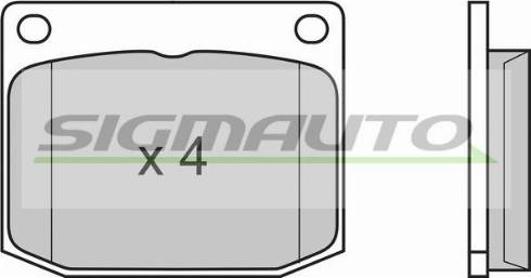 SIGMAUTO SPA594 - Тормозные колодки, дисковые, комплект autospares.lv