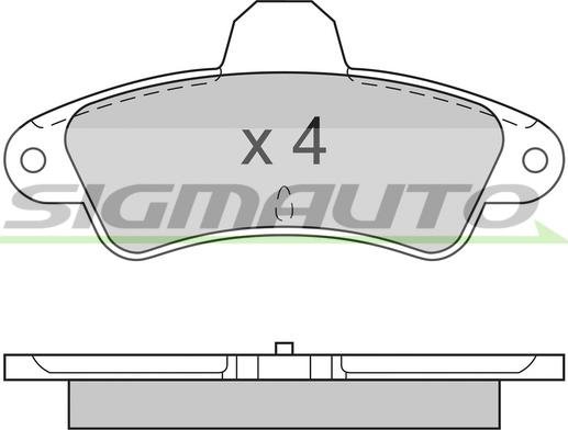 SIGMAUTO SPA593 - Тормозные колодки, дисковые, комплект autospares.lv