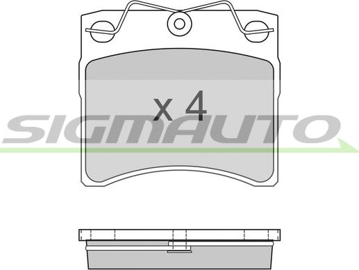 SIGMAUTO SPA554 - Тормозные колодки, дисковые, комплект autospares.lv