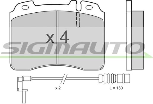 SIGMAUTO SPA506 - Тормозные колодки, дисковые, комплект autospares.lv