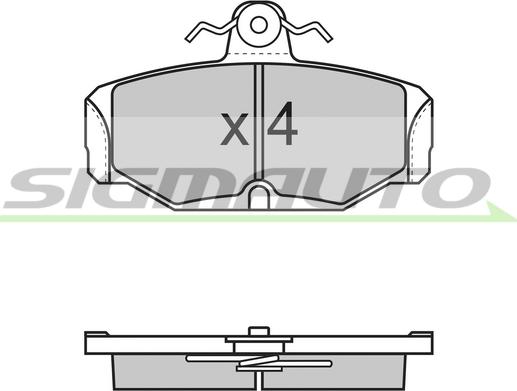 SIGMAUTO SPA500 - Тормозные колодки, дисковые, комплект autospares.lv