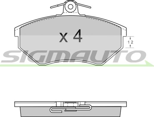 SIGMAUTO SPA531 - Тормозные колодки, дисковые, комплект autospares.lv