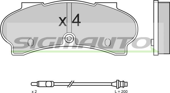 SIGMAUTO SPA524 - Тормозные колодки, дисковые, комплект autospares.lv