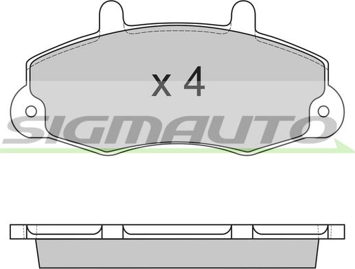 SIGMAUTO SPA525 - Тормозные колодки, дисковые, комплект autospares.lv
