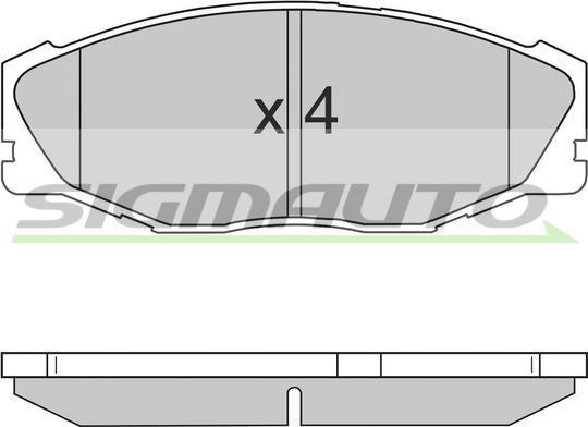 SIGMAUTO SPA697 - Тормозные колодки, дисковые, комплект autospares.lv