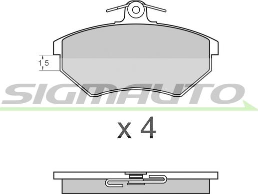 SIGMAUTO SPA641 - Тормозные колодки, дисковые, комплект autospares.lv