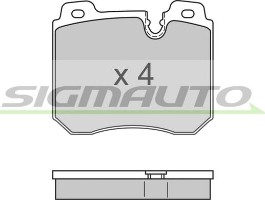 SIGMAUTO SPA659 - Тормозные колодки, дисковые, комплект autospares.lv