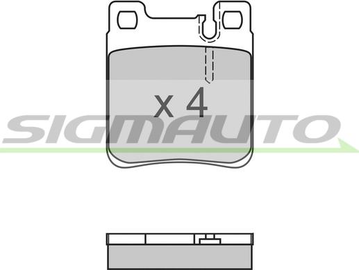 SIGMAUTO SPA653 - Тормозные колодки, дисковые, комплект autospares.lv