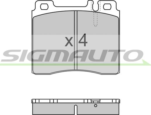 SIGMAUTO SPA657 - Тормозные колодки, дисковые, комплект autospares.lv