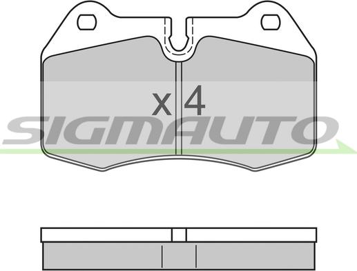 SIGMAUTO SPA660 - Тормозные колодки, дисковые, комплект autospares.lv