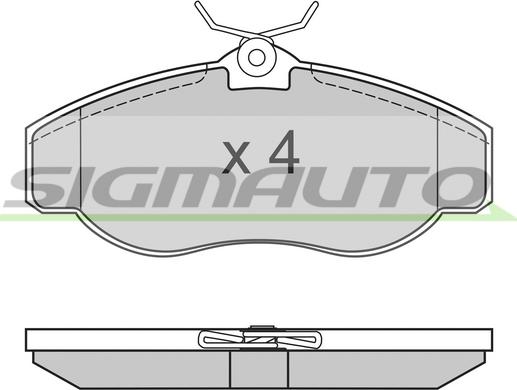 SIGMAUTO SPA661 - Тормозные колодки, дисковые, комплект autospares.lv
