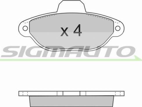 SIGMAUTO SPA600 - Тормозные колодки, дисковые, комплект autospares.lv