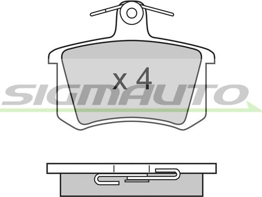 SIGMAUTO SPA612 - Тормозные колодки, дисковые, комплект autospares.lv