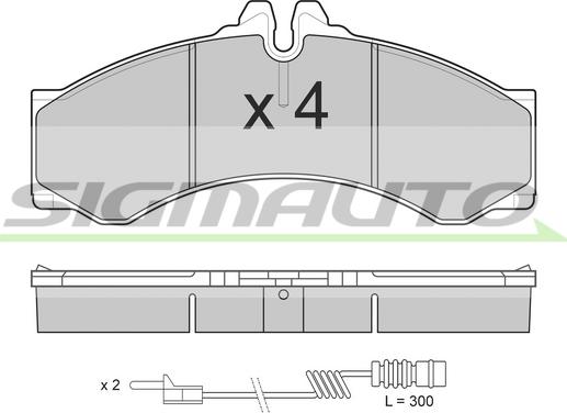 SIGMAUTO SPA681TR - Тормозные колодки, дисковые, комплект autospares.lv