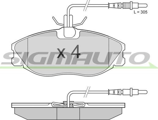 SIGMAUTO SPA683 - Тормозные колодки, дисковые, комплект autospares.lv