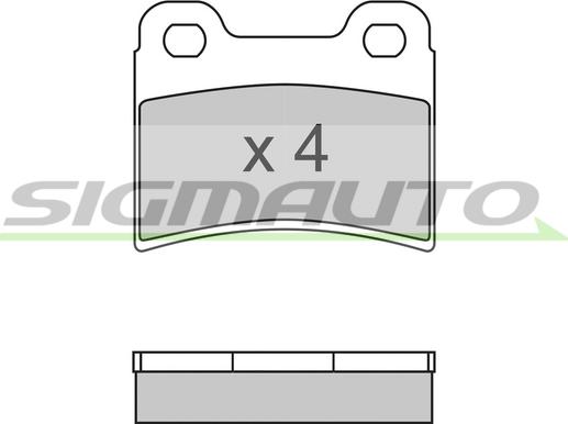 SIGMAUTO SPA630 - Тормозные колодки, дисковые, комплект autospares.lv