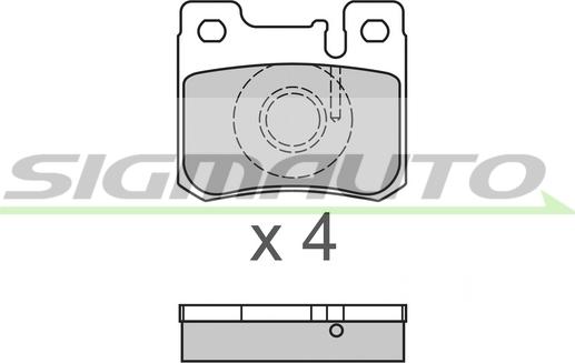 SIGMAUTO SPA631 - Тормозные колодки, дисковые, комплект autospares.lv