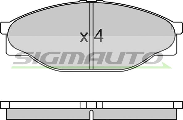 SIGMAUTO SPA633 - Тормозные колодки, дисковые, комплект autospares.lv