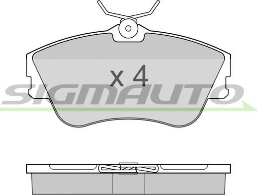 SIGMAUTO SPA625 - Тормозные колодки, дисковые, комплект autospares.lv