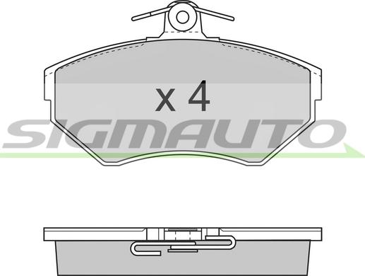 SIGMAUTO SPA674 - Тормозные колодки, дисковые, комплект autospares.lv