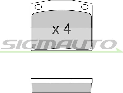 SIGMAUTO SPA095 - Тормозные колодки, дисковые, комплект autospares.lv